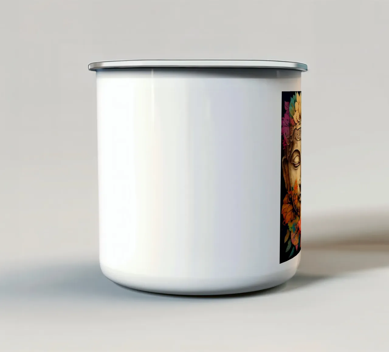 Buddha ad acquerello tazza in smalto da Chromatic Fusion Studio