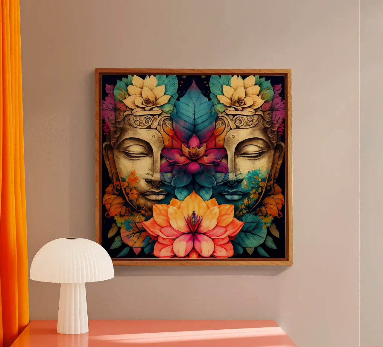 Buddha ad acquerello plexiglass da Chromatic Fusion Studio