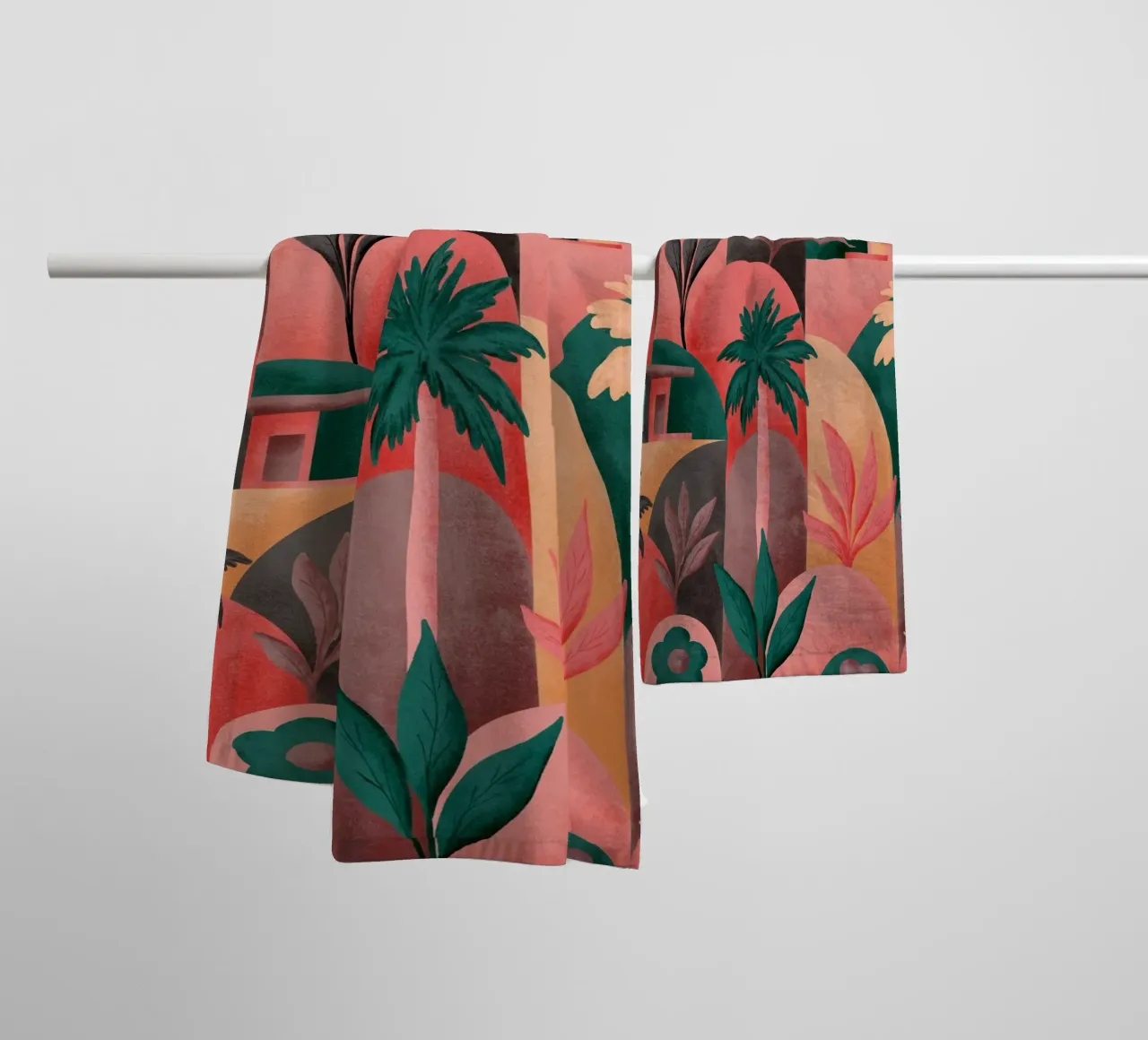 Mid Mod In Palm Springs Sunrise asciugamano da bagno da designdn
