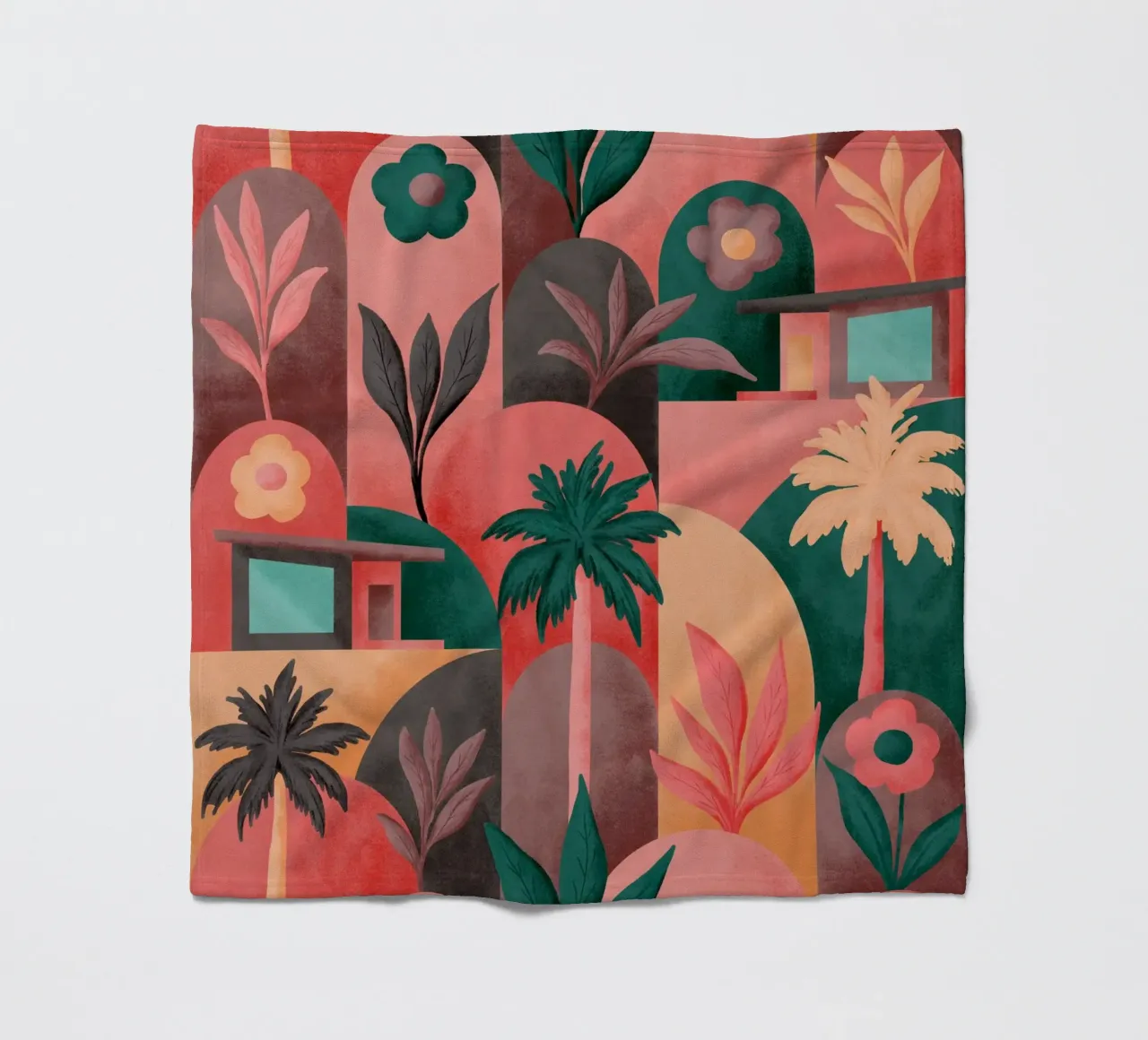 Mid Mod In Palm Springs Sunrise coperta in pile da designdn