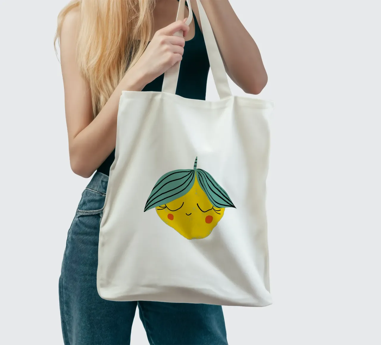 Amico limone - Arte della frutta borsa in juta da susanacosta
