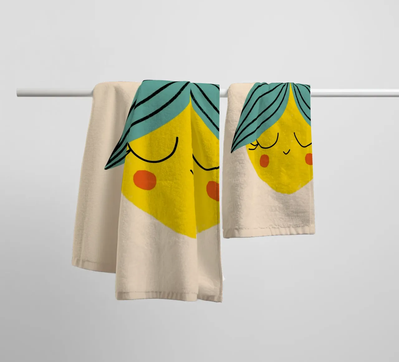 Amico limone - Arte della frutta asciugamano da bagno da susanacosta