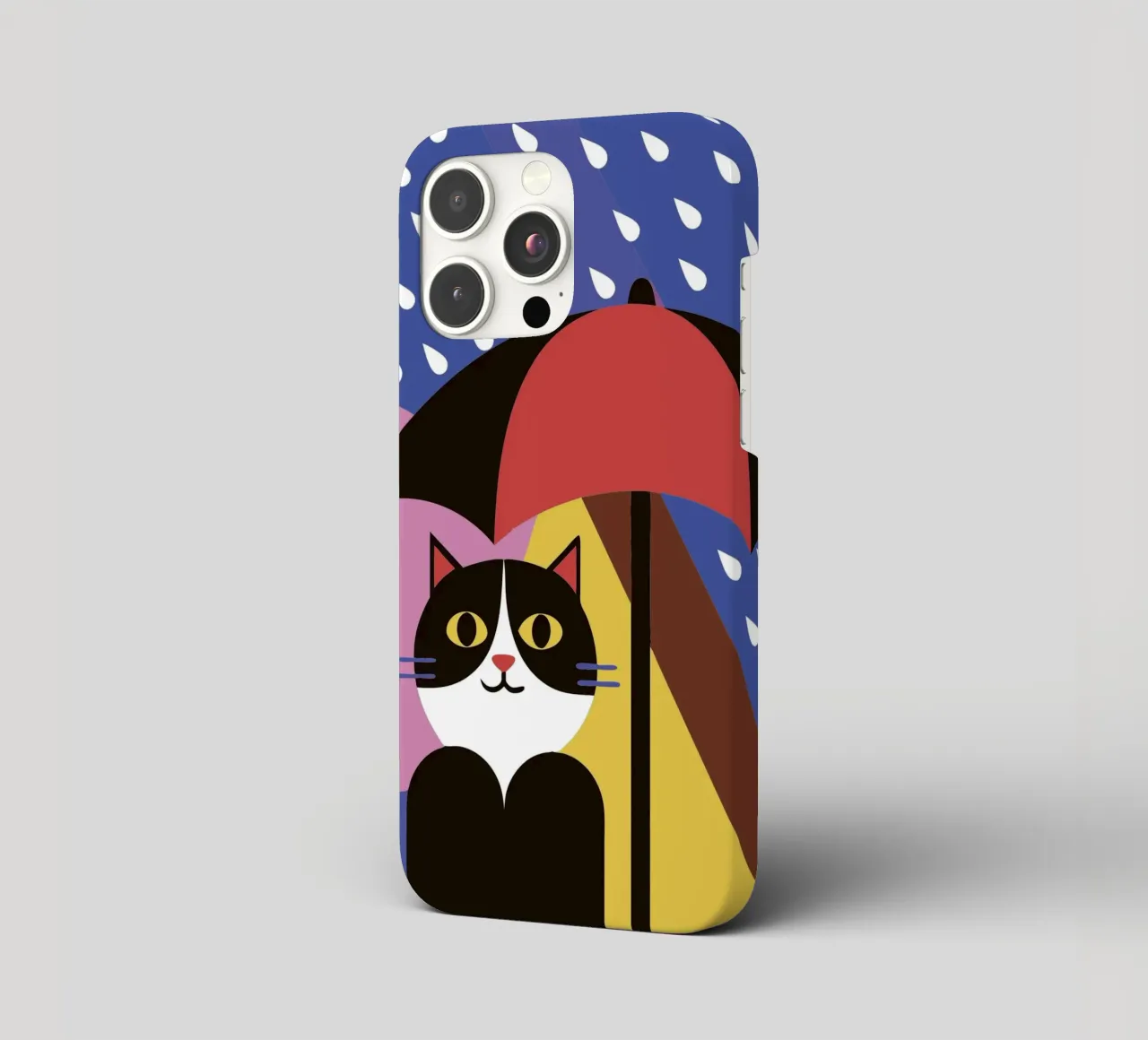 Cats Using Umbrellas When It Rains iphone case by LOOK DIFFERENT