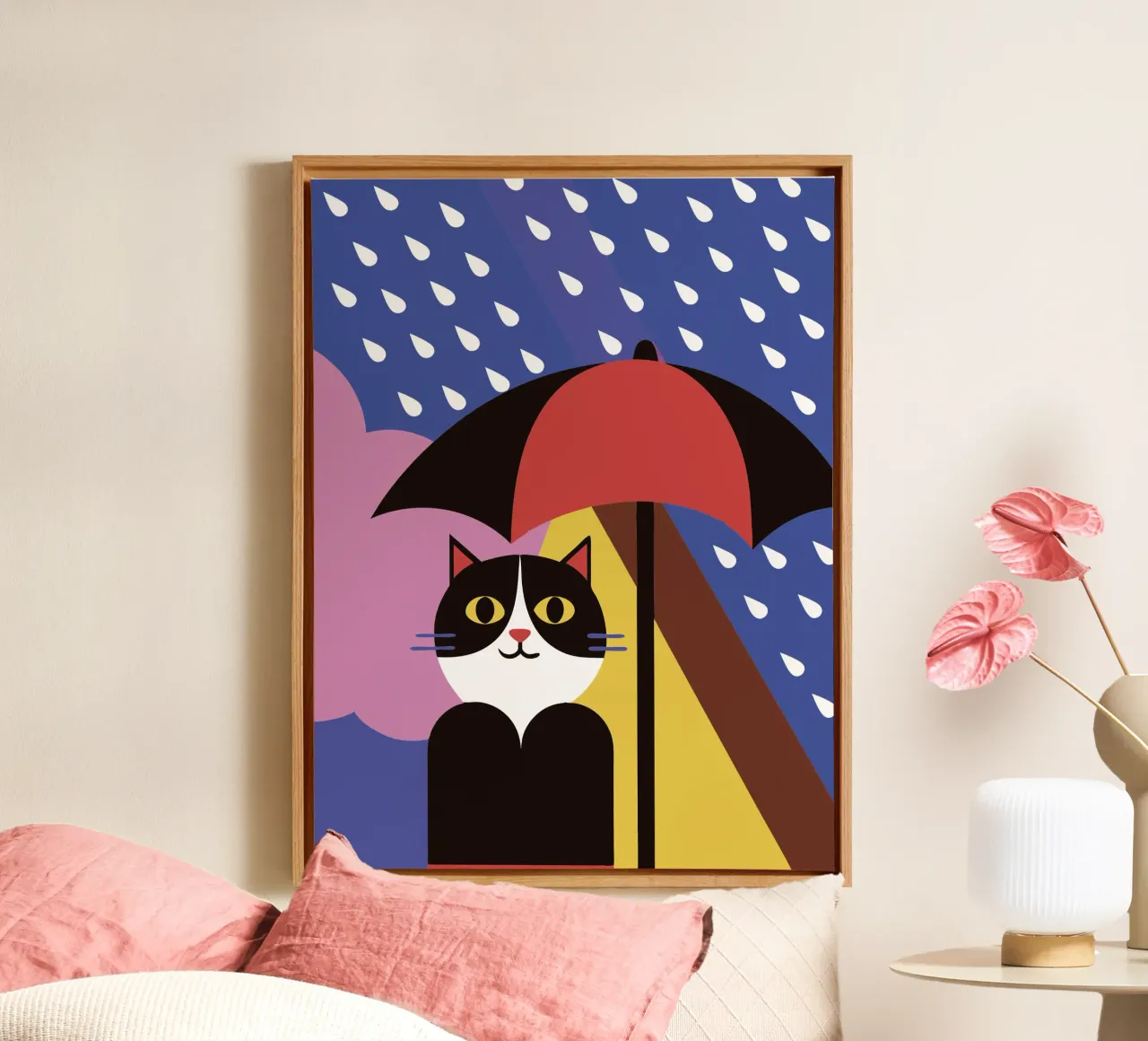 Cats Using Umbrellas When It Rains canvas by LOOK DIFFERENT
