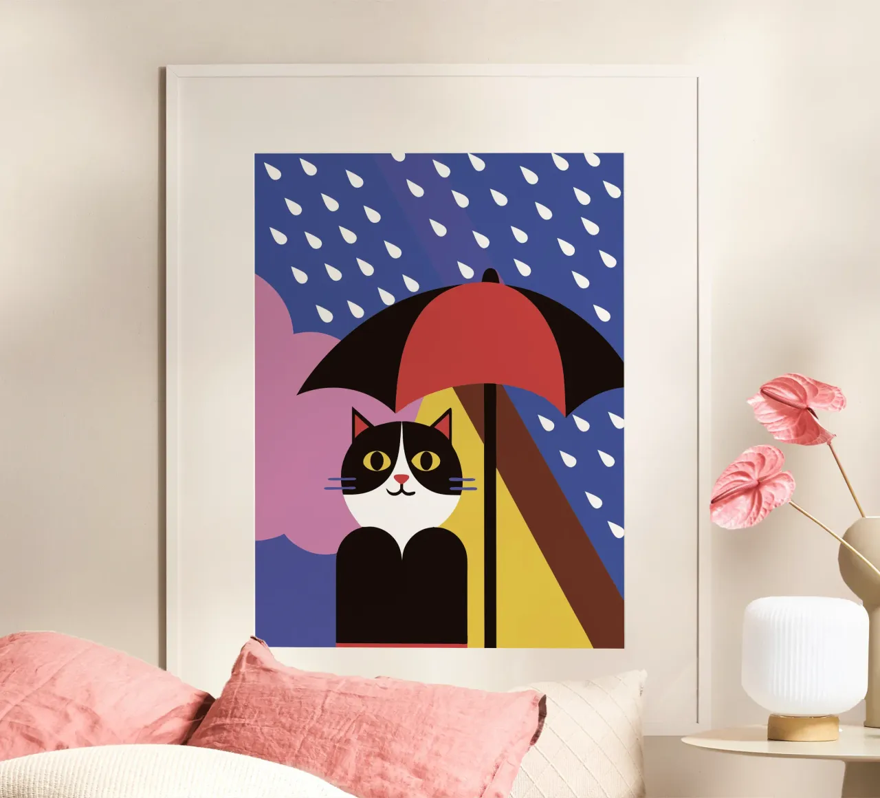 Cats Using Umbrellas When It Rains hahnemühle by LOOK DIFFERENT