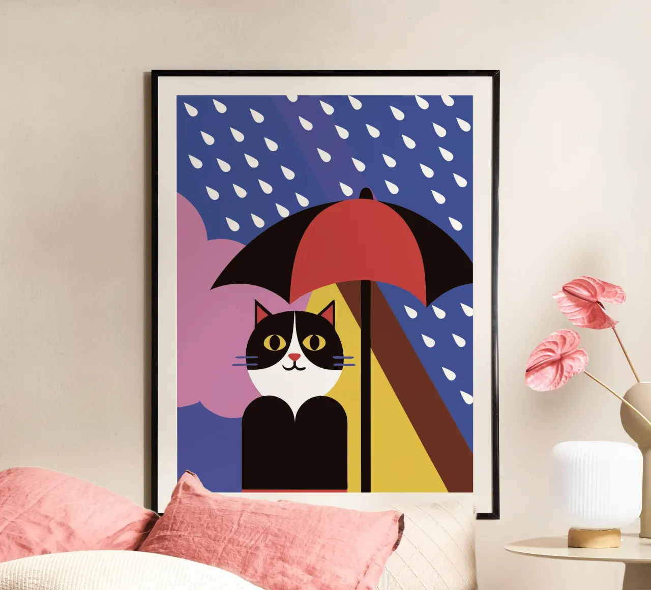 Cats Using Umbrellas When It Rains hahnemühle by LOOK DIFFERENT