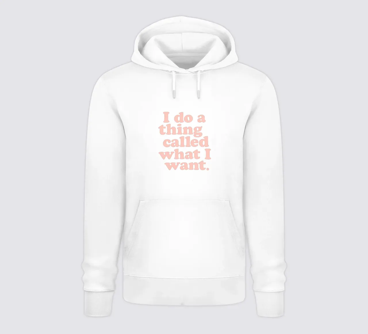 Stampa tipografica I Do a Thing Called What I Want Verde Pesca felpa con cappuccio da THE MOTIVATED TYPE