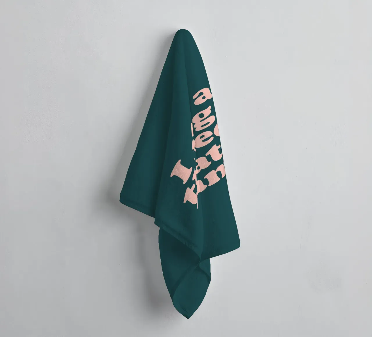 I Do a Thing Called What I Want Typography Print Green Peach towel by THE MOTIVATED TYPE