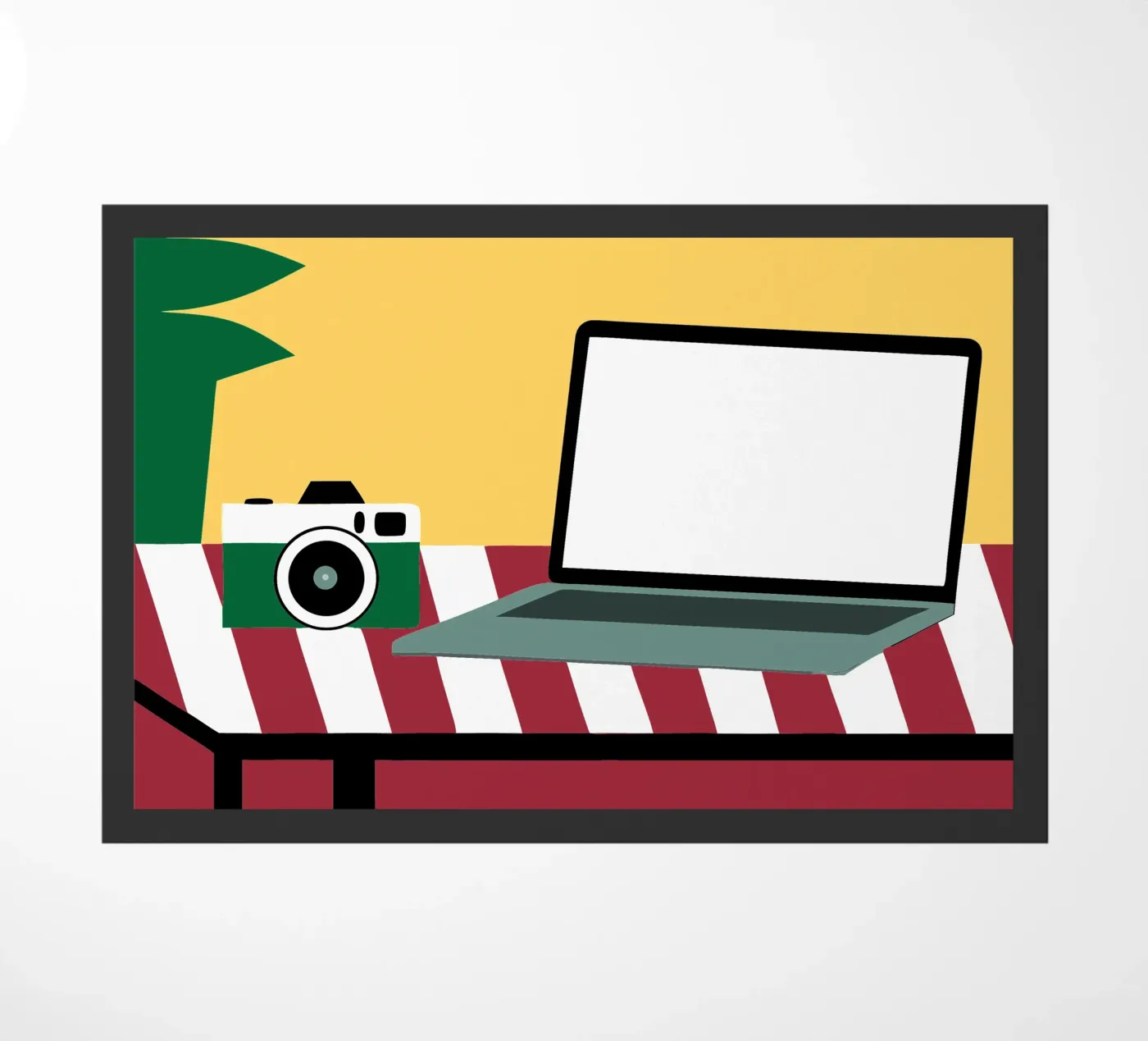 Appareil photo et ordinateur portable paillasson de LOOK DIFFERENT