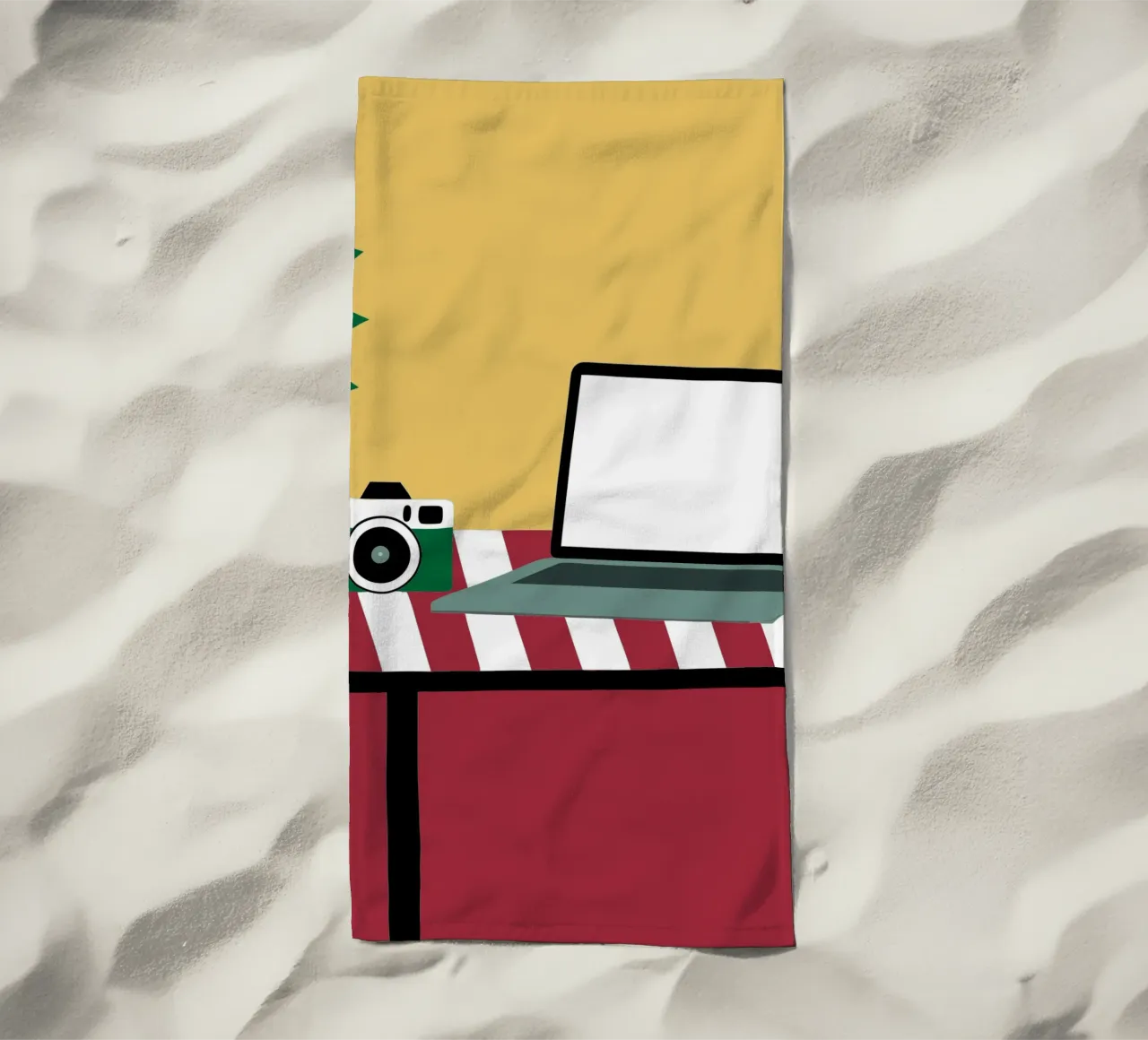 Fotocamera e computer portatile telo mare da LOOK DIFFERENT