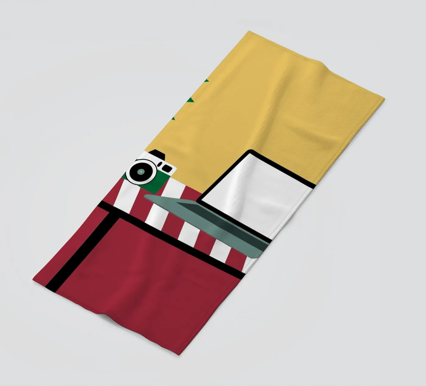 Camera en laptop strandhanddoek van LOOK DIFFERENT