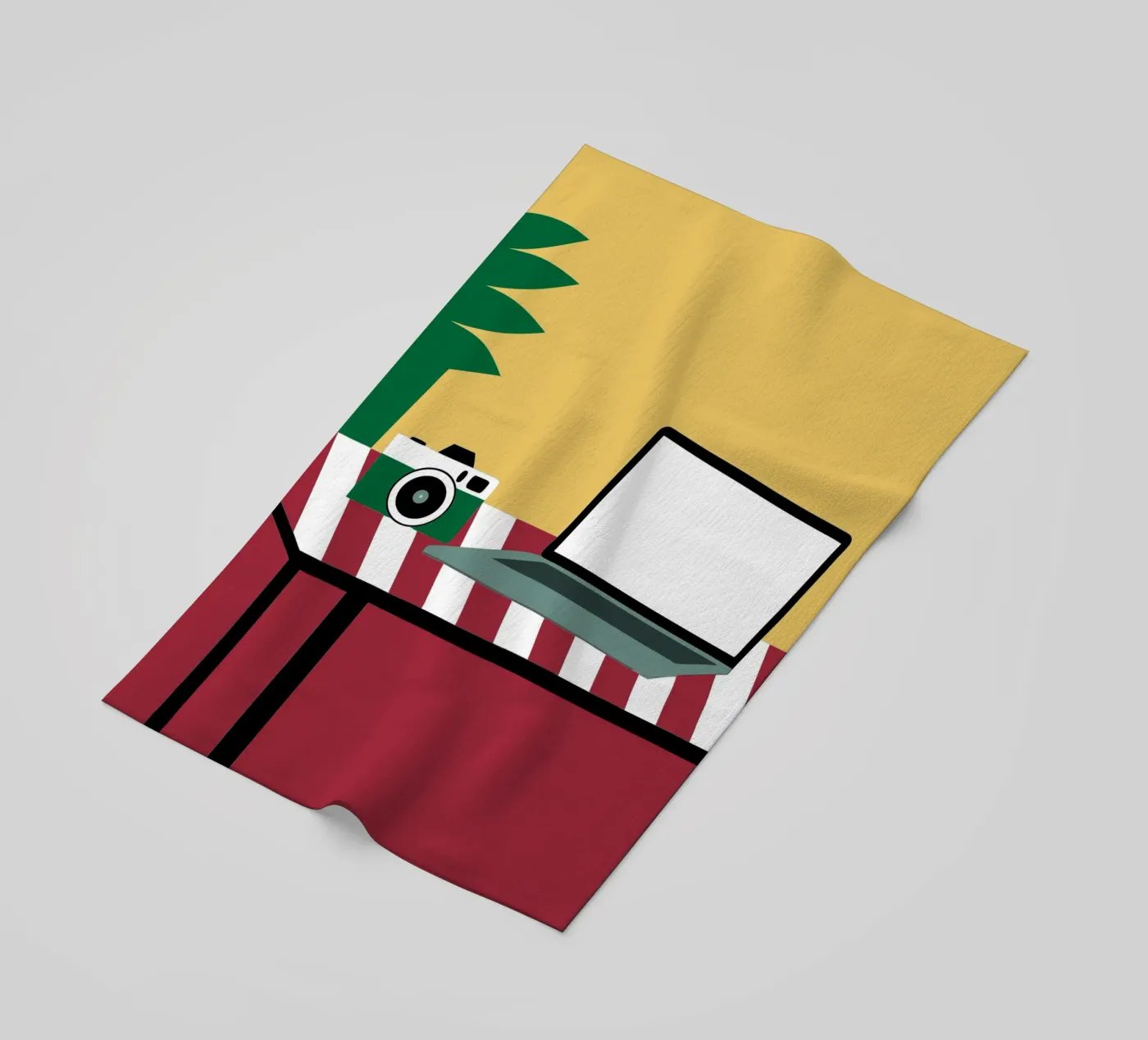 Camera en laptop strandhanddoek van LOOK DIFFERENT