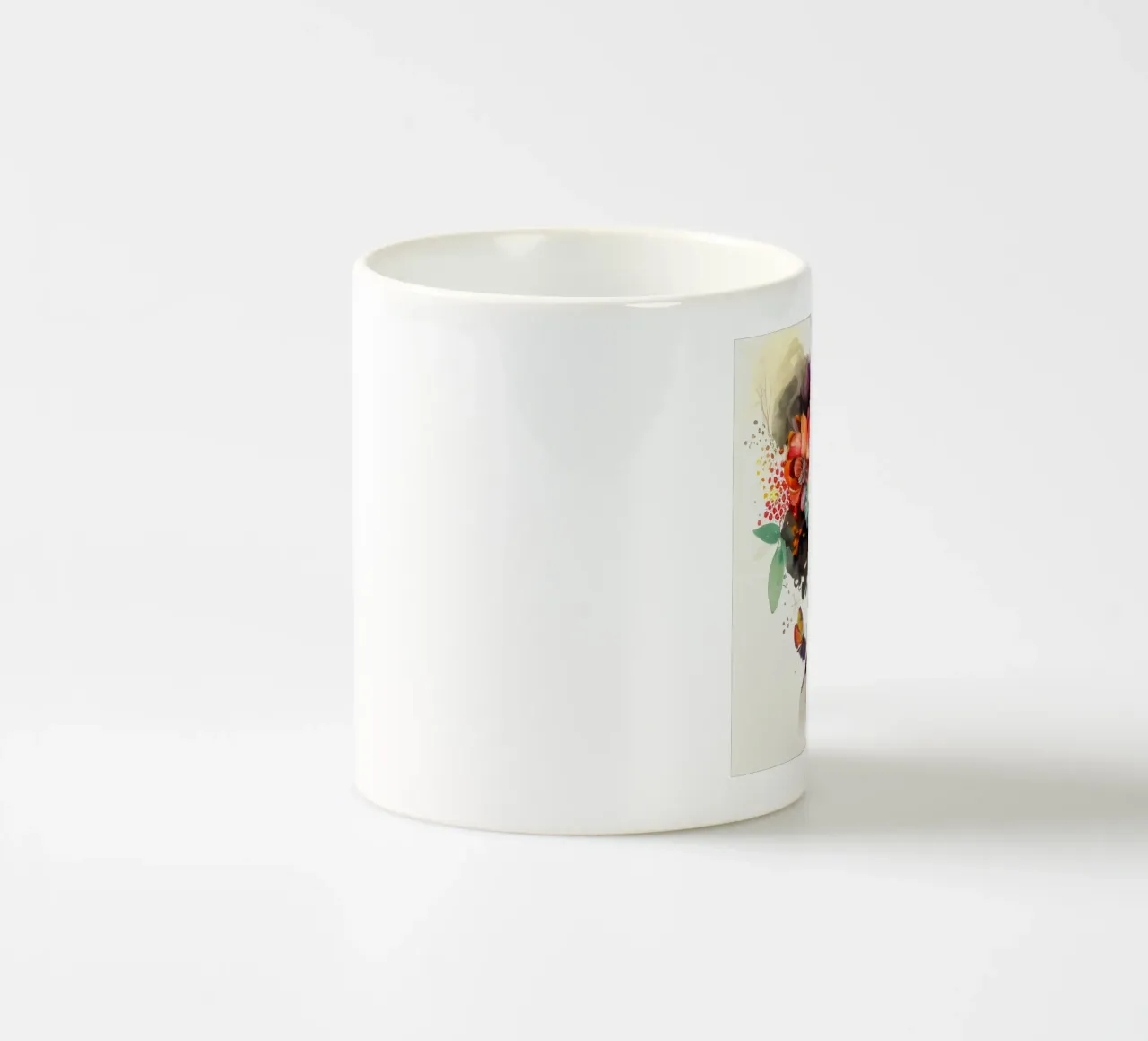 Farfalla acquerellata Donna africana tazza in ceramica da Chromatic Fusion Studio