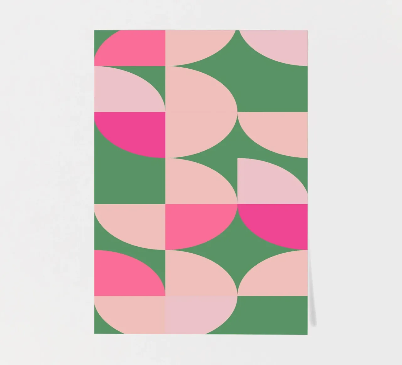 Modern Geometric Abstract Pattern in Pink and Green sticker sheet by pdigitalprints
