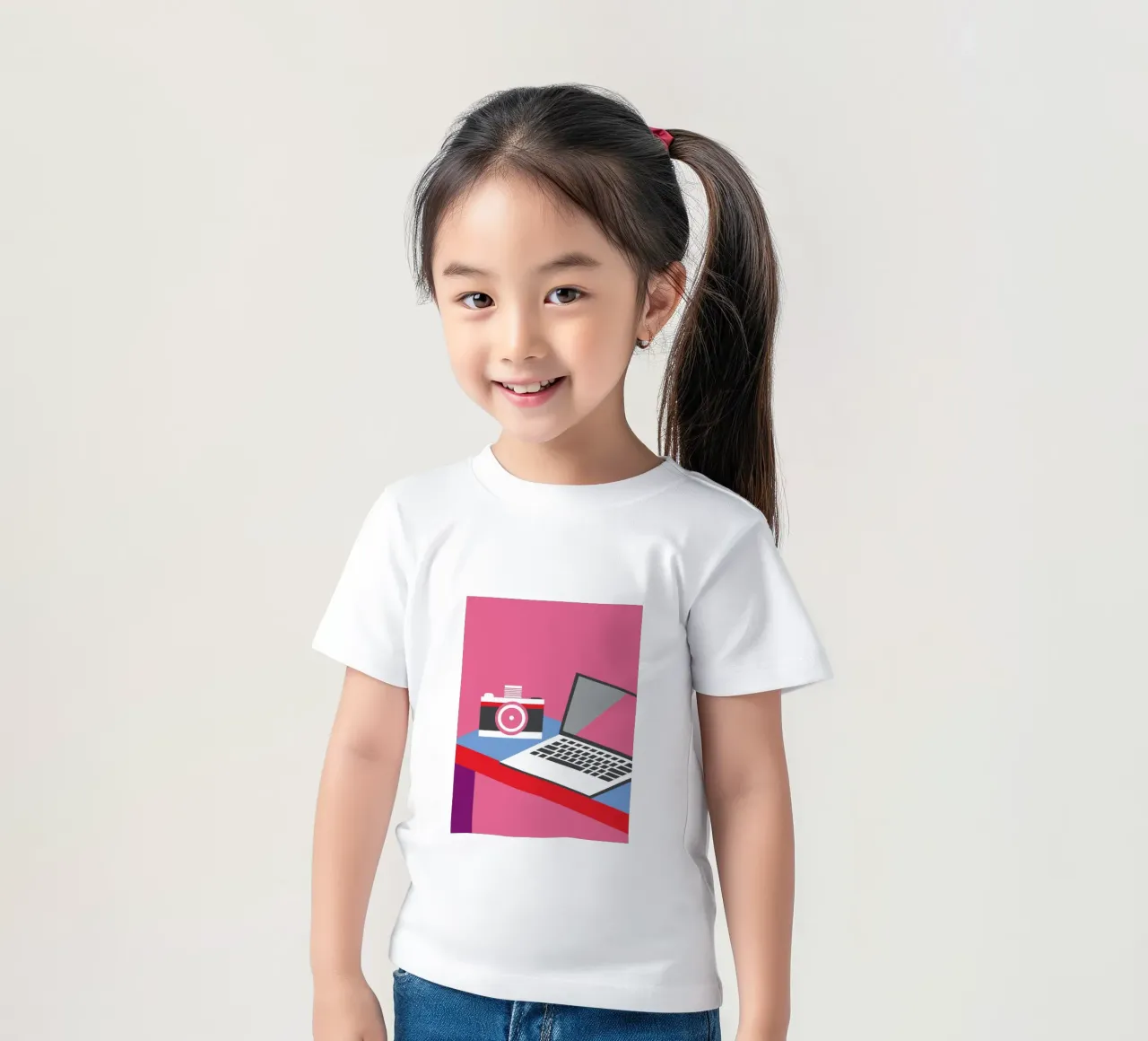 Fotocamera e computer portatile t-shirt bambini da LOOK DIFFERENT