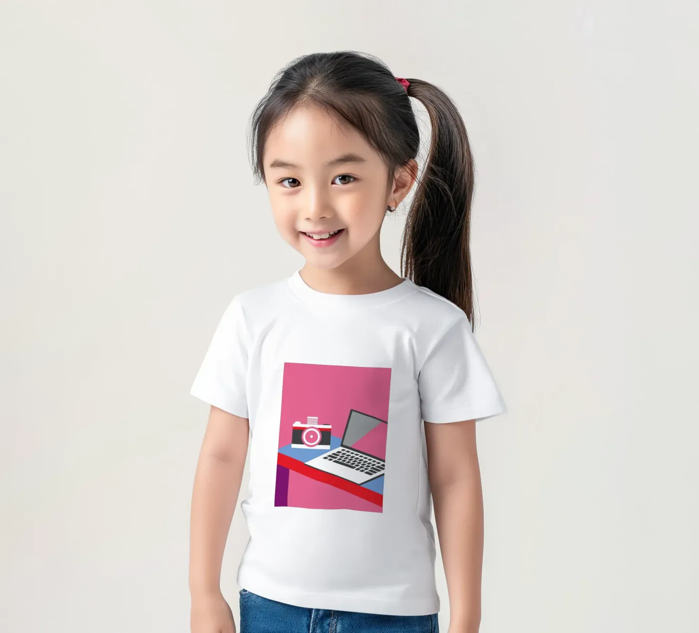 Fotocamera e computer portatile t-shirt bambini da LOOK DIFFERENT