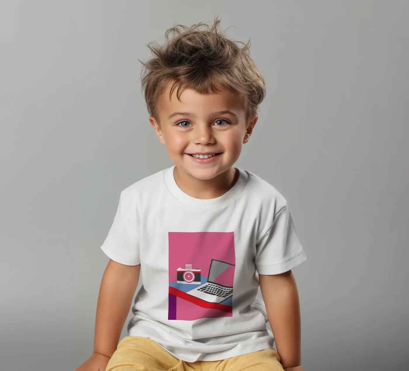 Fotocamera e computer portatile t-shirt bambini da LOOK DIFFERENT