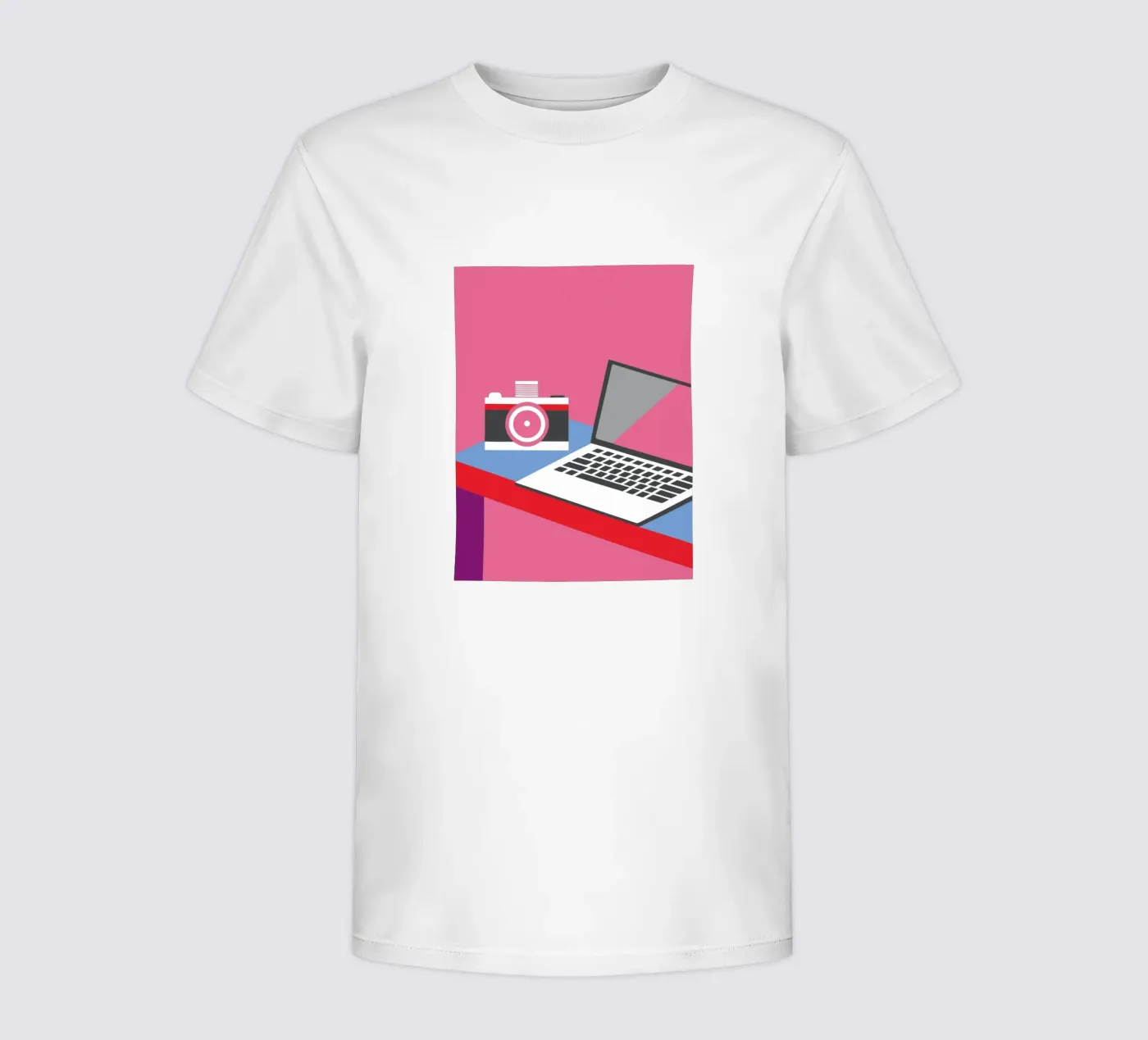 Camera and Laptop kids t-shirt by LOOK DIFFERENT