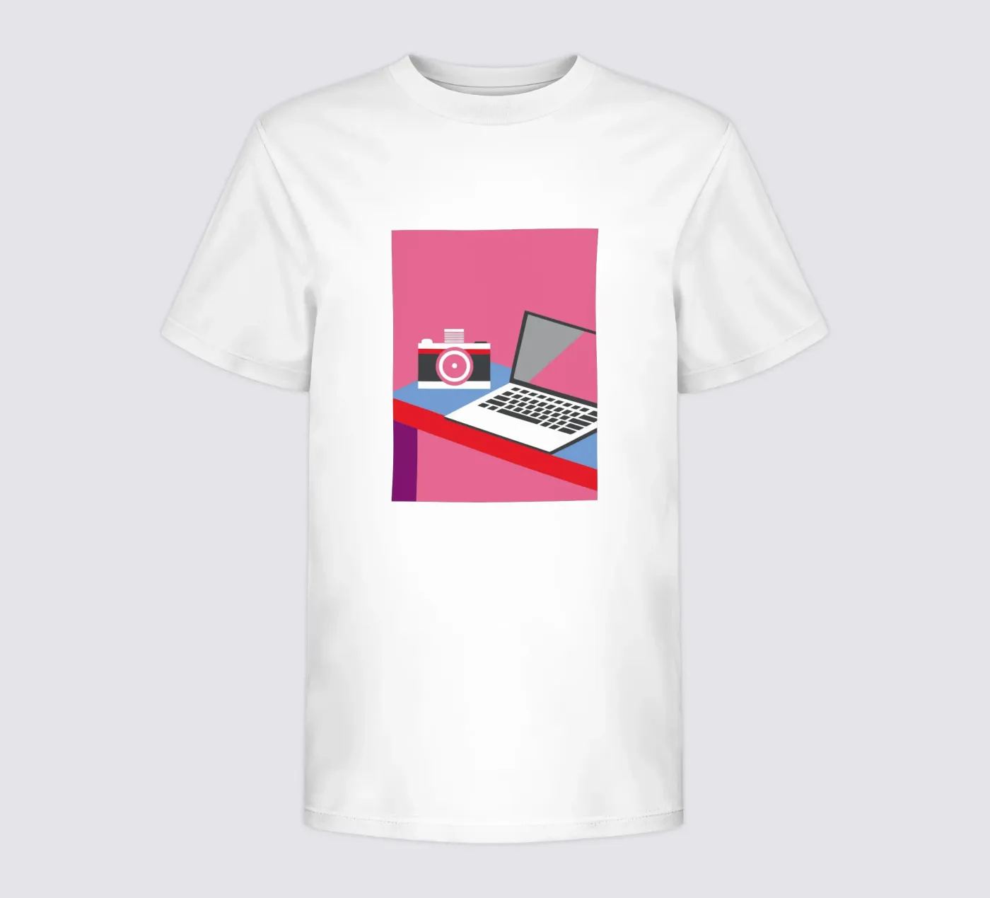 Camera and Laptop kids t-shirt by LOOK DIFFERENT