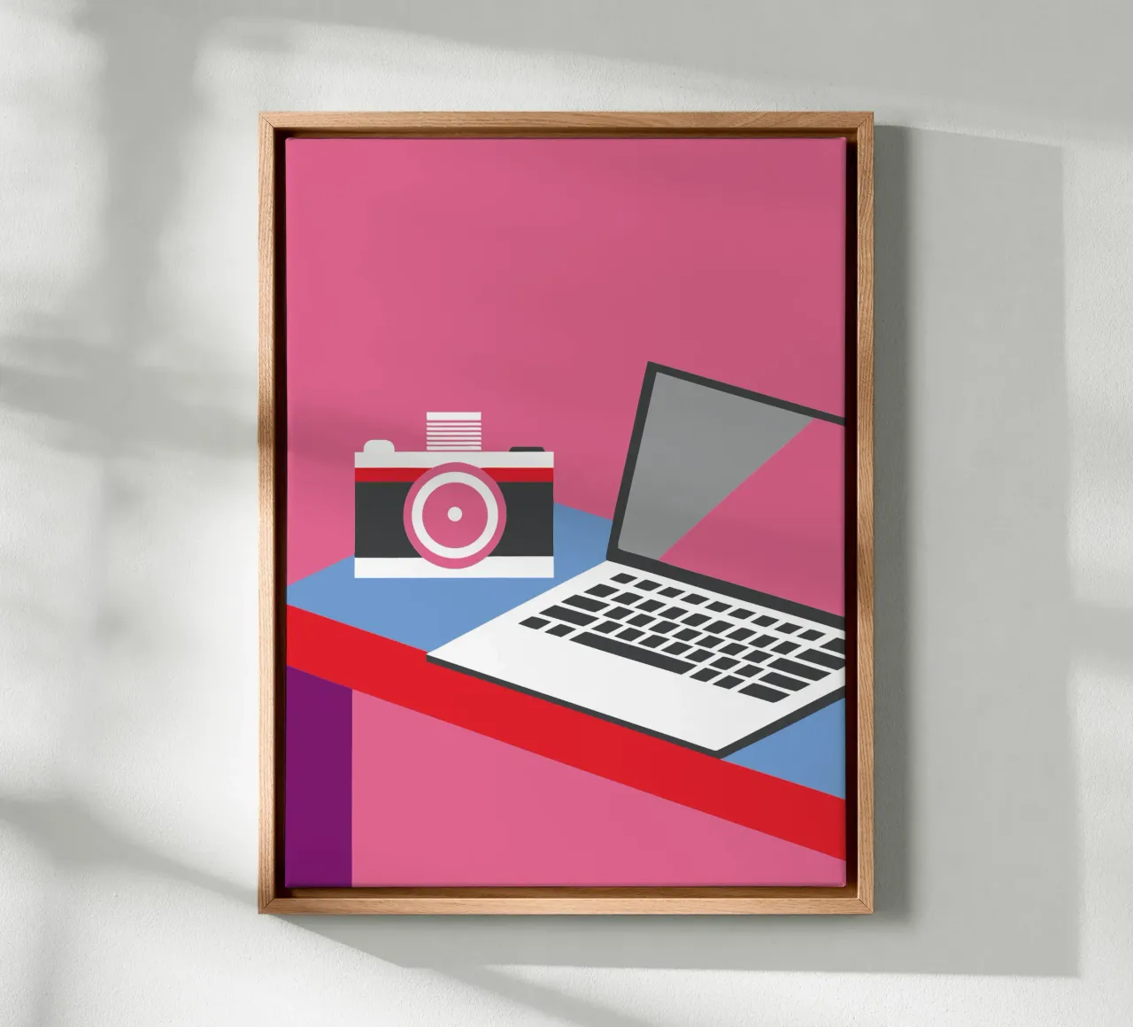 Fotocamera e computer portatile tela con Cornice a cassetta da LOOK DIFFERENT