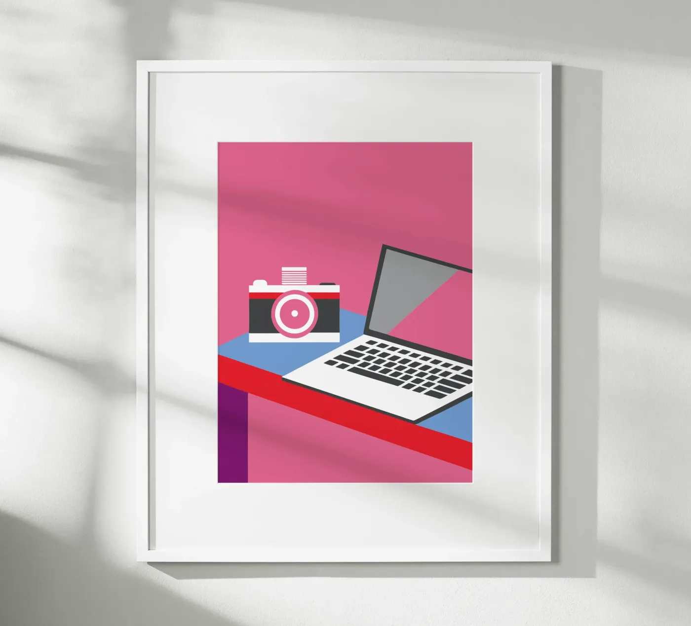 Kamera und Laptop Poster von LOOK DIFFERENT