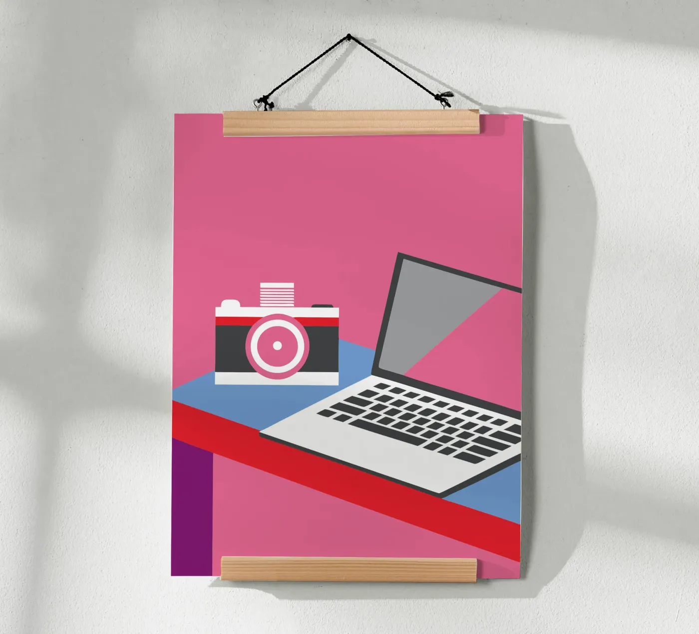 Kamera und Laptop Poster von LOOK DIFFERENT