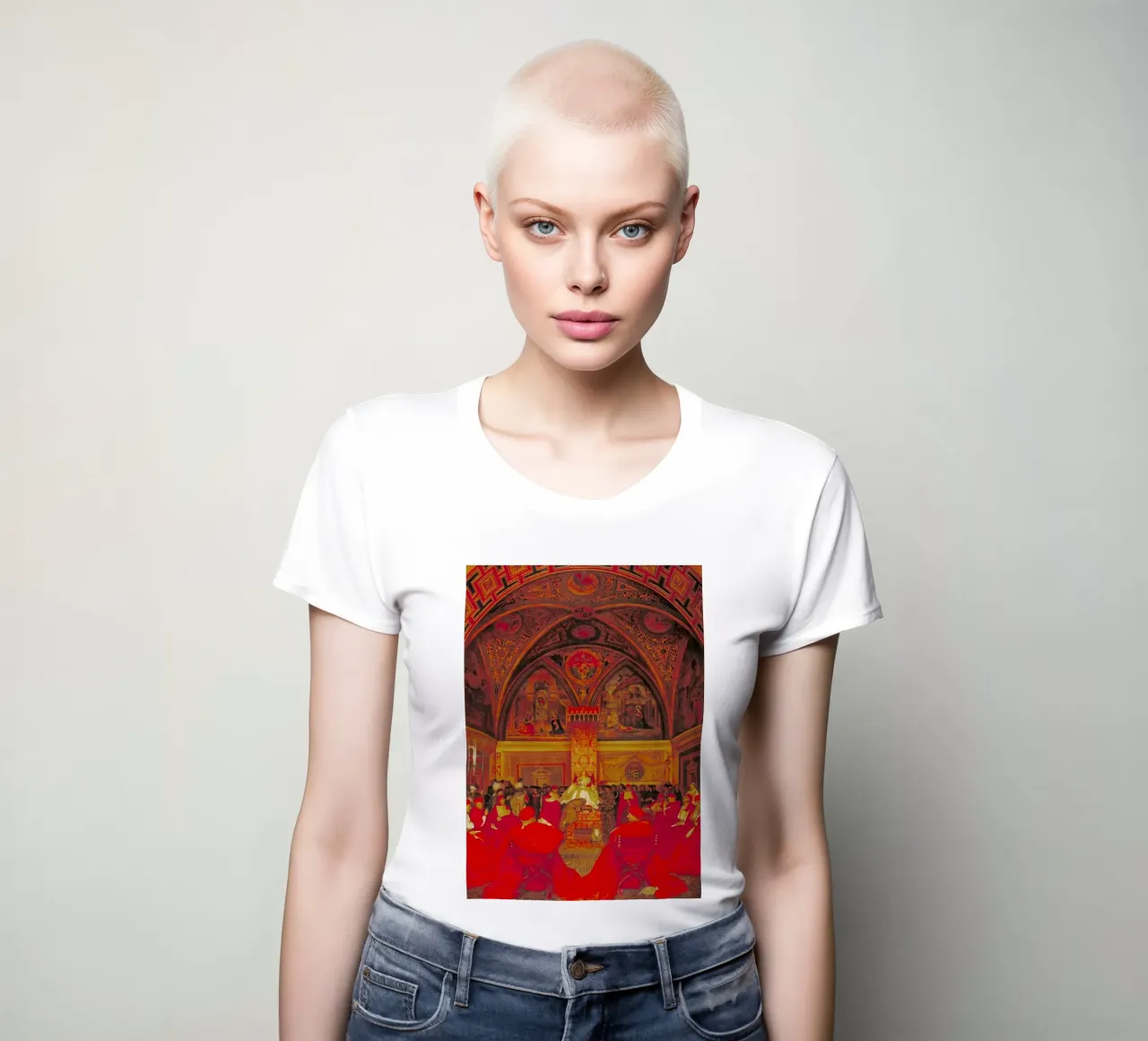 Lucrezia Borgia regna in Vaticano in assenza del papa t-shirt da donna da Venus Art