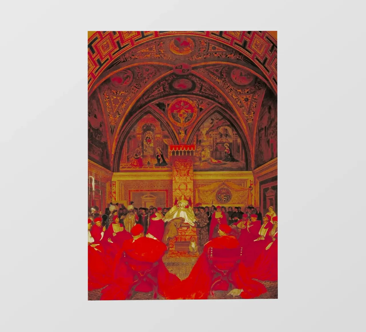 Lucrezia Borgia regna in Vaticano in assenza del papa telo in pvc da Venus Art