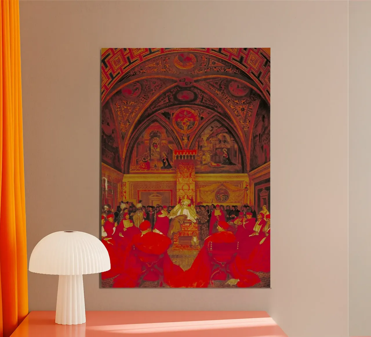 Lucrezia Borgia regna in Vaticano in assenza del papa alluminio dibond da Venus Art