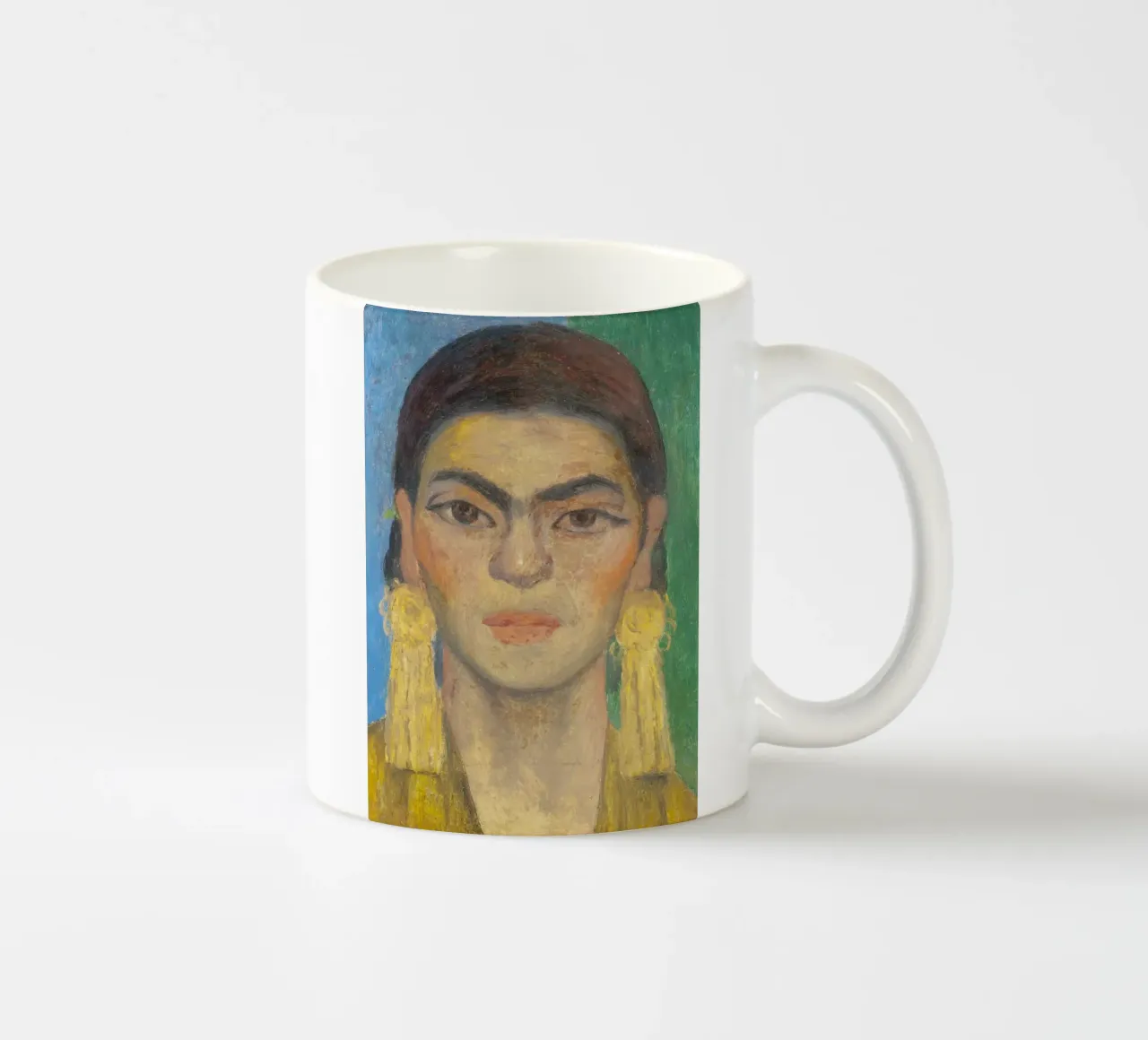 Ritratto di Frida Kahlo di Diego Rivera tazza in ceramica da Venus Art