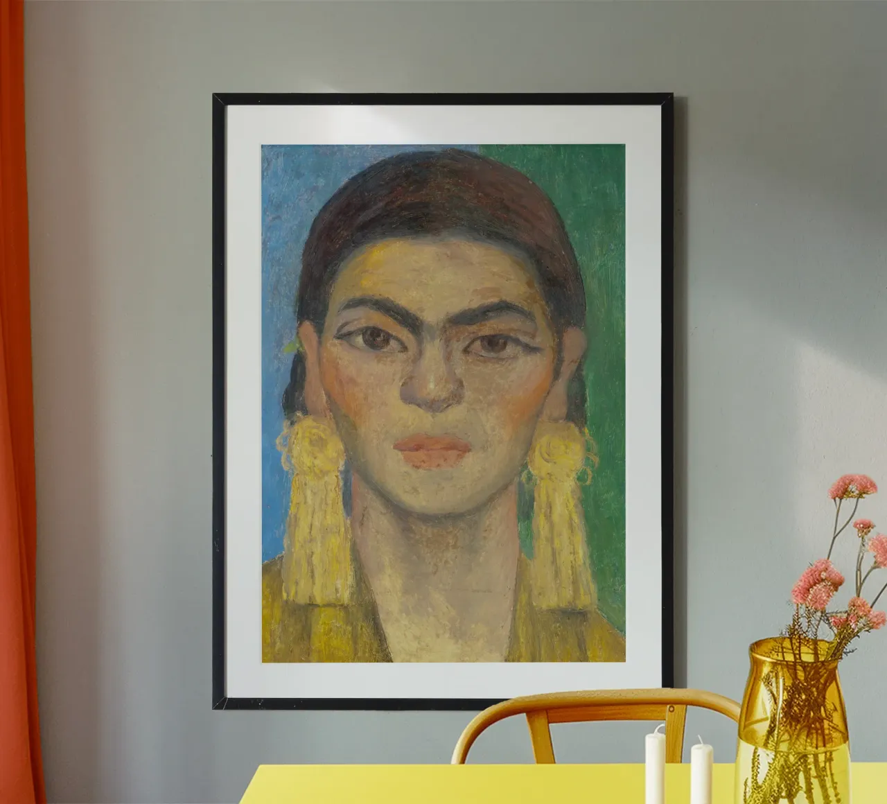 Ritratto di Frida Kahlo di Diego Rivera poster da Venus Art