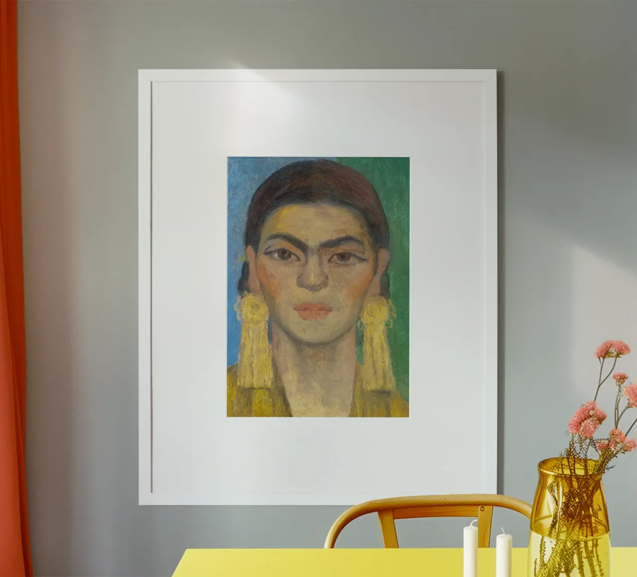 Ritratto di Frida Kahlo di Diego Rivera poster da Venus Art