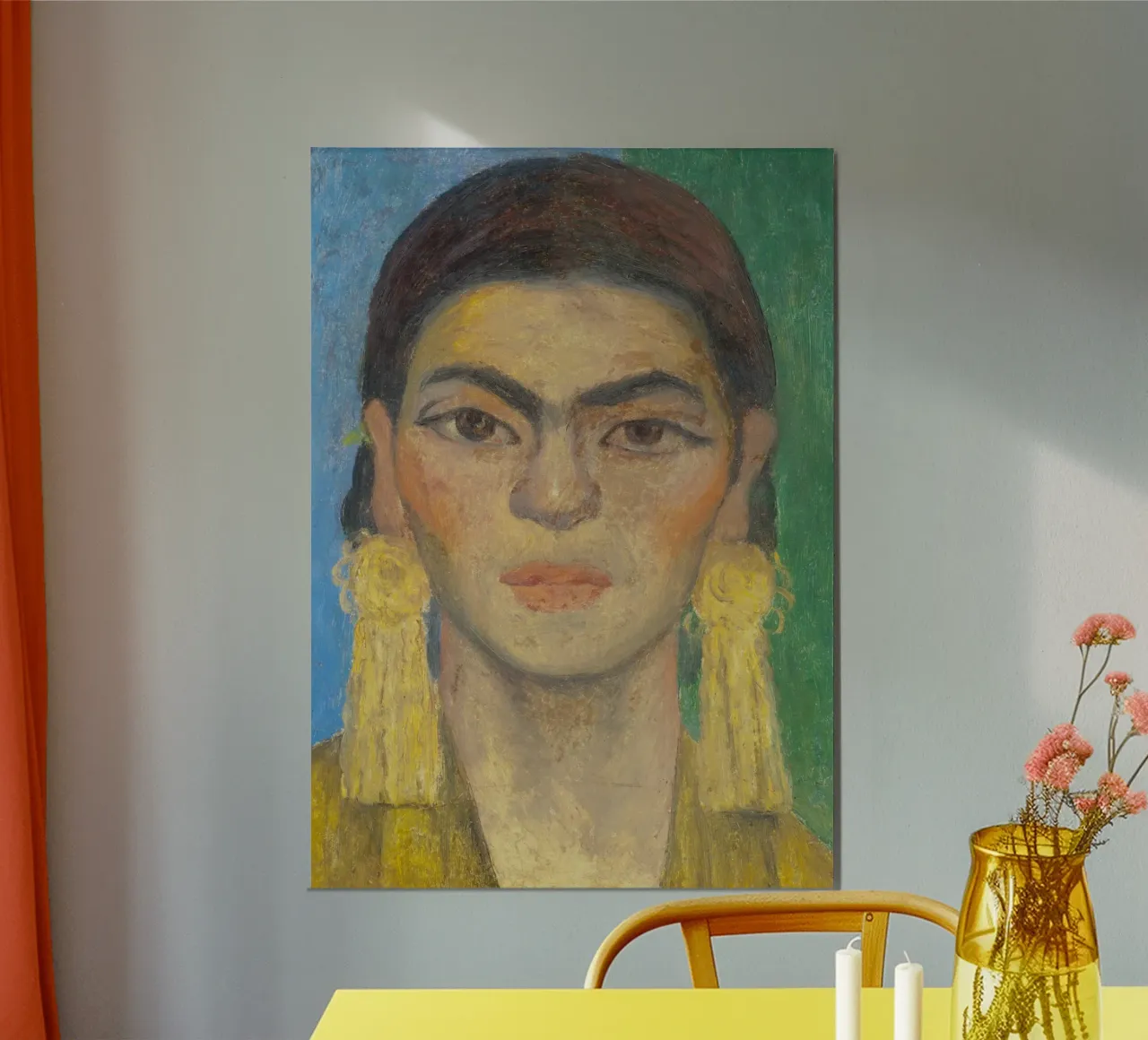 Ritratto di Frida Kahlo di Diego Rivera poster da Venus Art