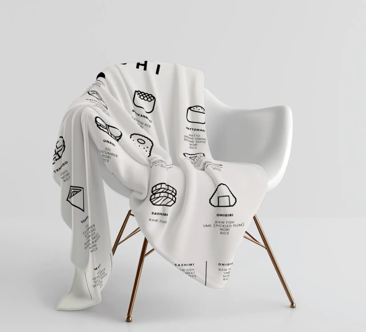 Sushi Chart 2 coperta in pile da daylight design studio