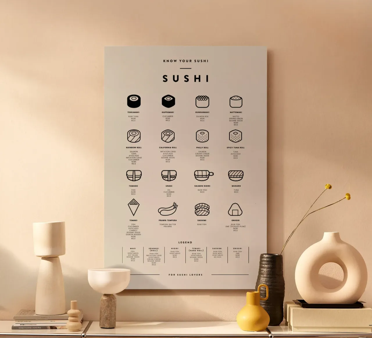 Sushi Chart 2 alluminio dibond da daylight design studio