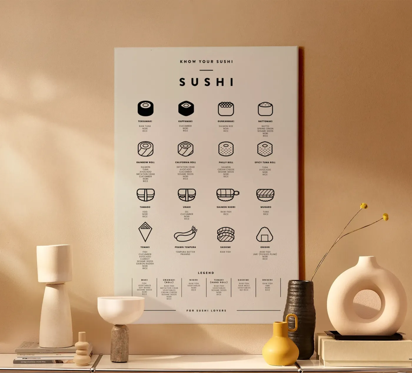 Sushi Chart 2 tela da daylight design studio