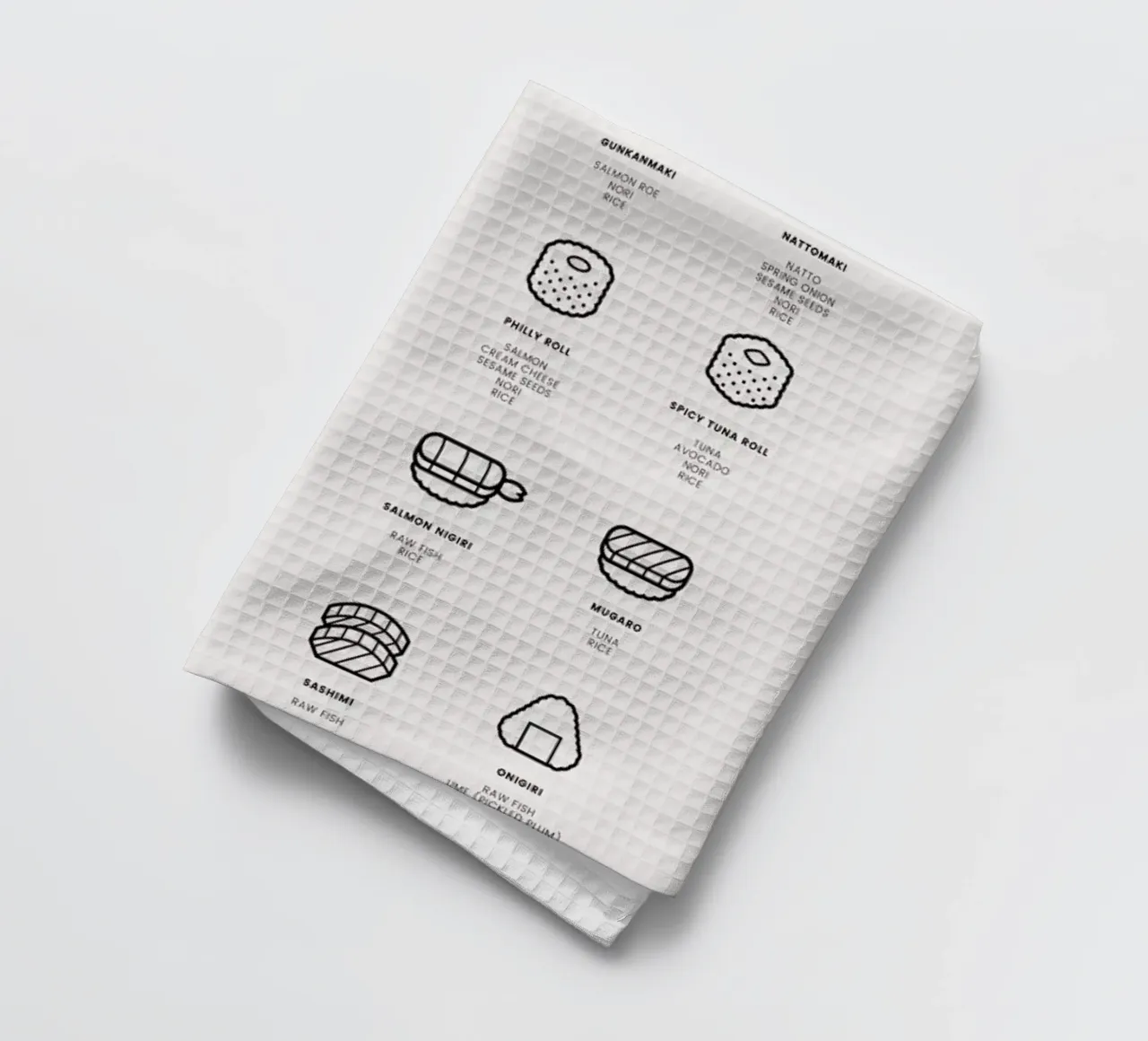 Sushi Chart 2 canovaccio da cucina da daylight design studio