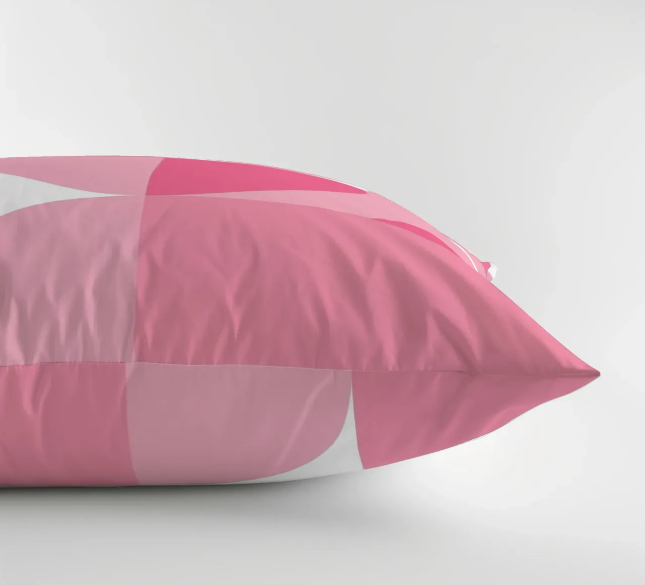 Pink Abstract Geometric Composition with Circles and Shapes decorative cushion by pdigitalprints