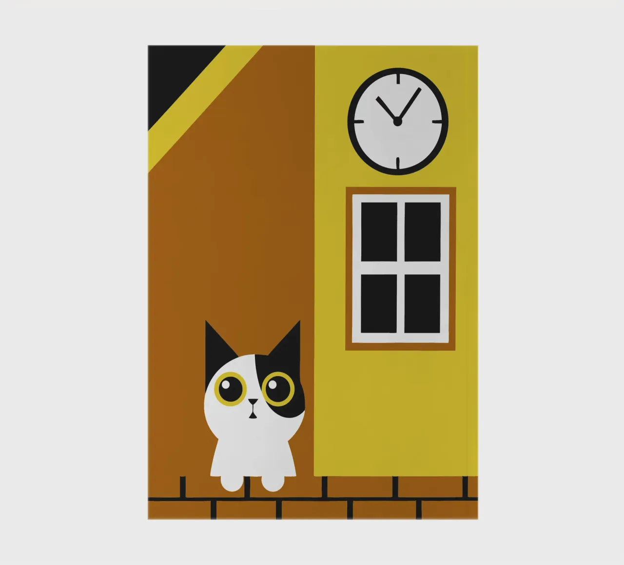 Cat and Clock notebook by LOOK DIFFERENT