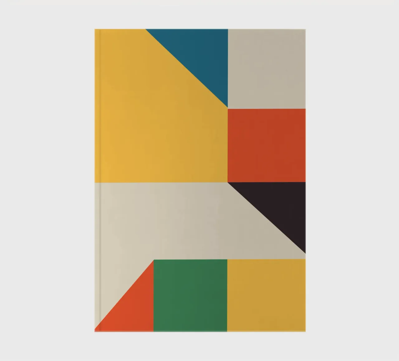 Bauhaus 1919 Geometric Art Print Colourful Modernist Poster notebook by THE MOTIVATED TYPE