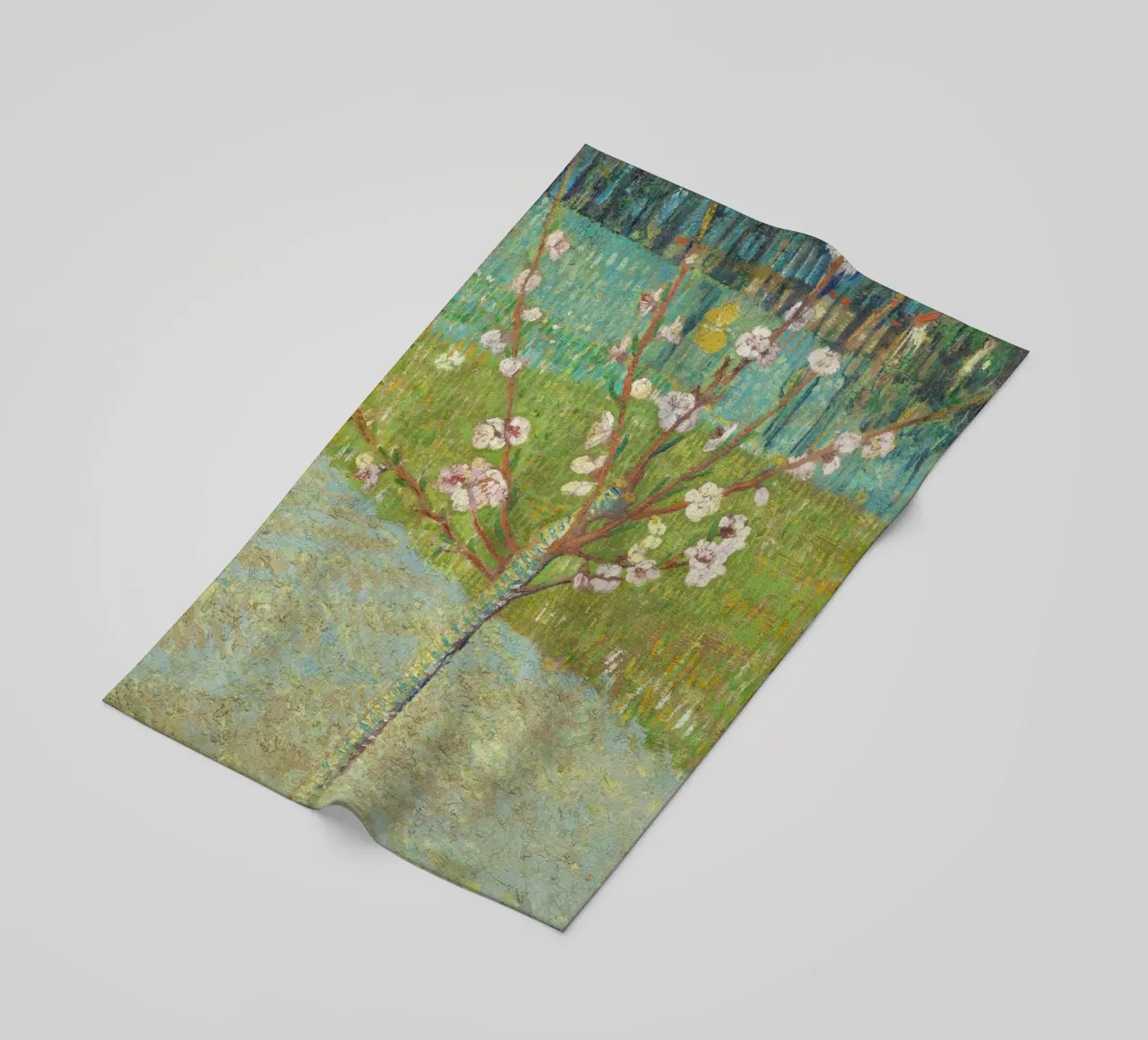 "Pesco in fiore" di Vincent van Gogh telo mare da Venus Art