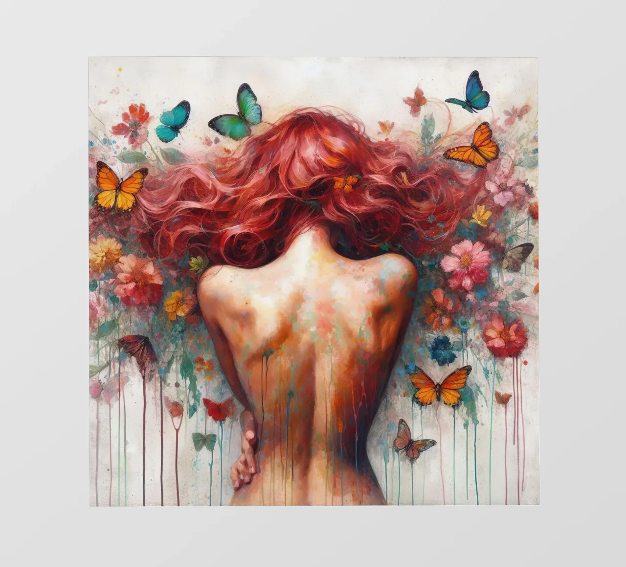 Watercolor Butterfly Woman Body pvc cover by Chromatic Fusion Studio
