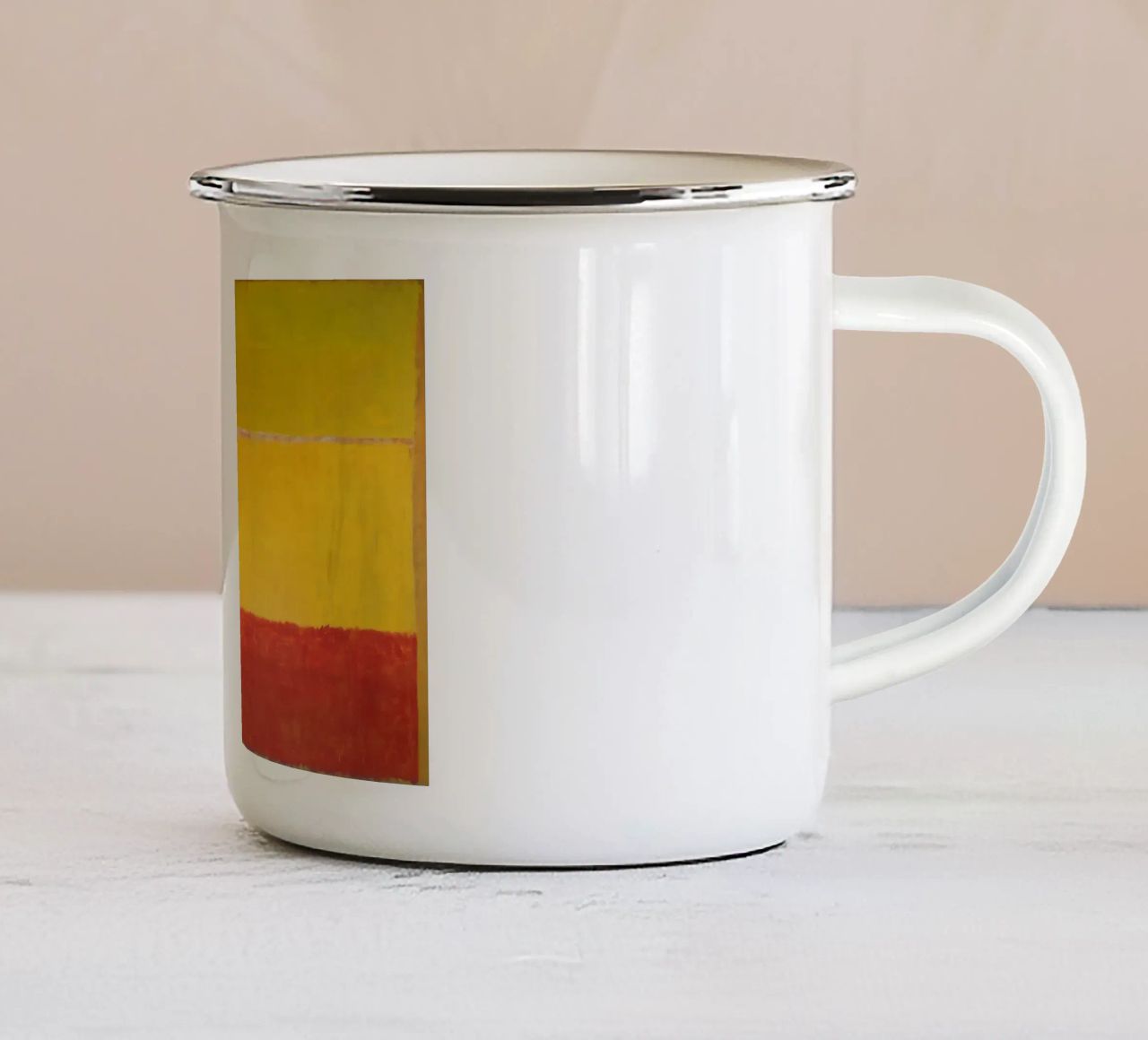 "Senza titolo (Arancione e giallo)" di Mark Rothko tazza in smalto da Classic Art Prints