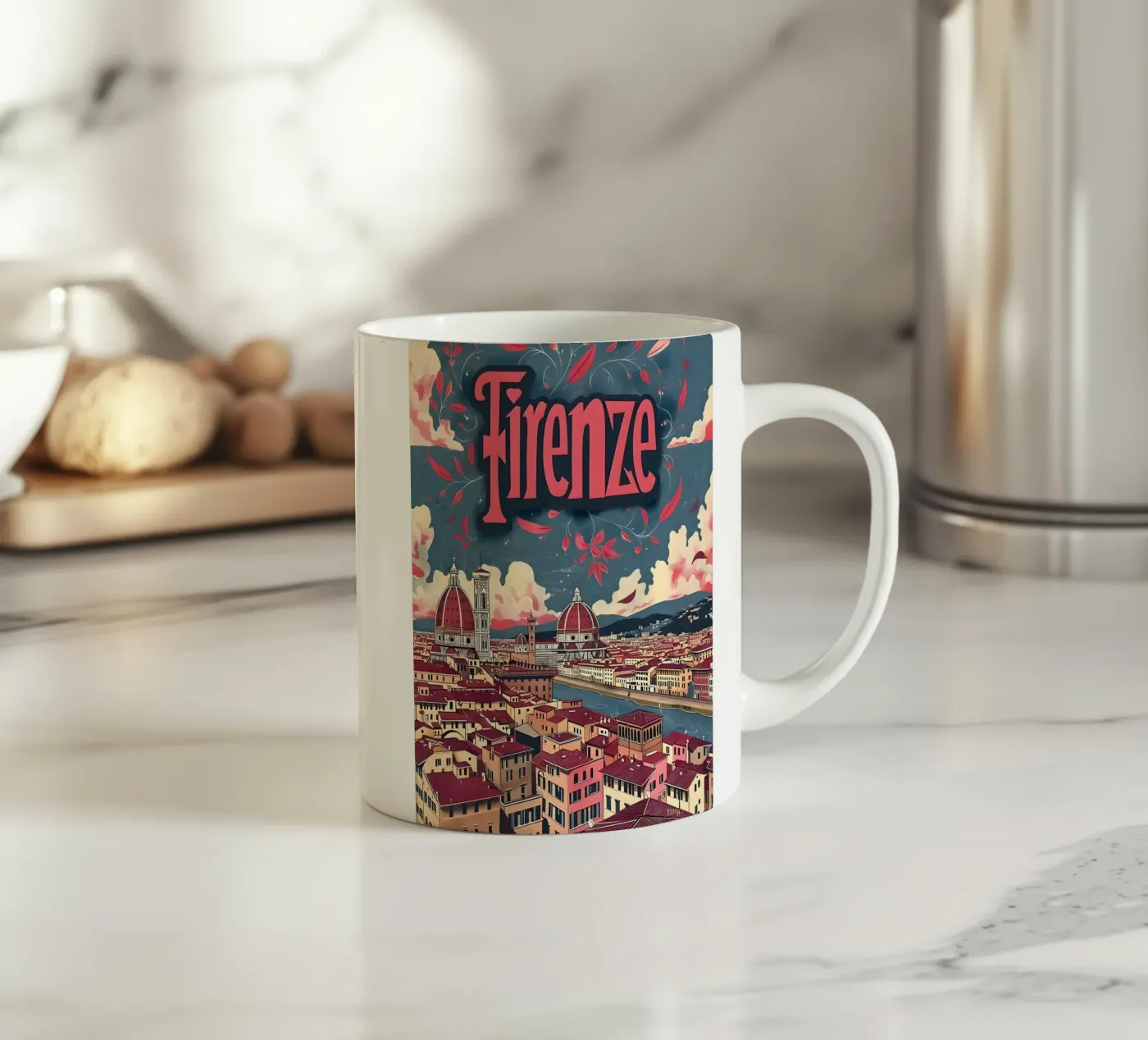 Florence ceramic mug by Vintage Travel Art