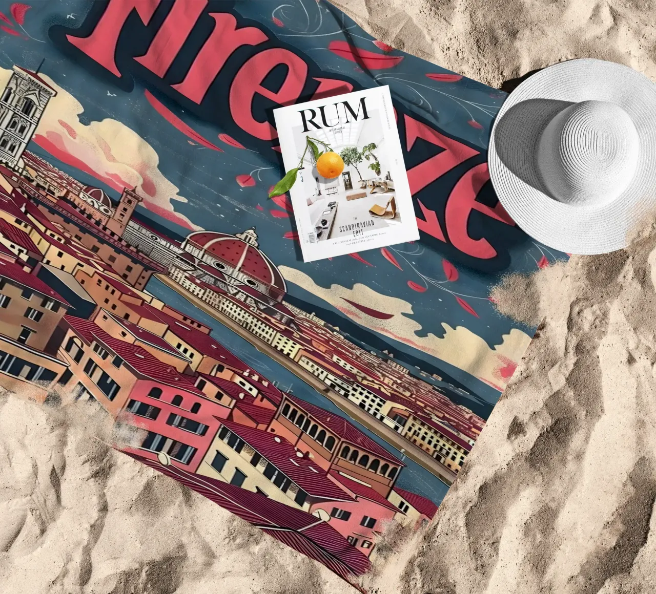 Firenze telo mare da Vintage Travel Art