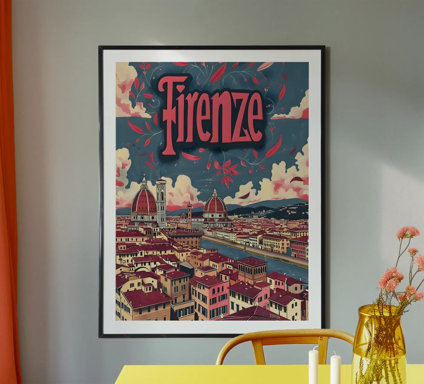 Florence poster van Vintage Travel Art