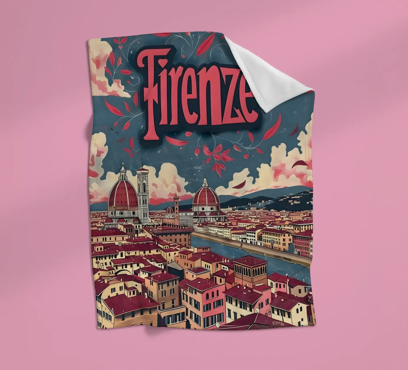 Florence fleecedeken van Vintage Travel Art