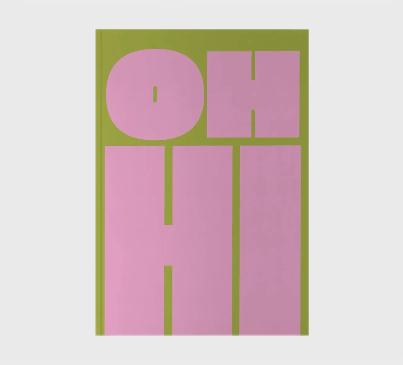 Kühne Retro-Typografie Gruß in Rosa und Grün Notizbuch von pdigitalprints