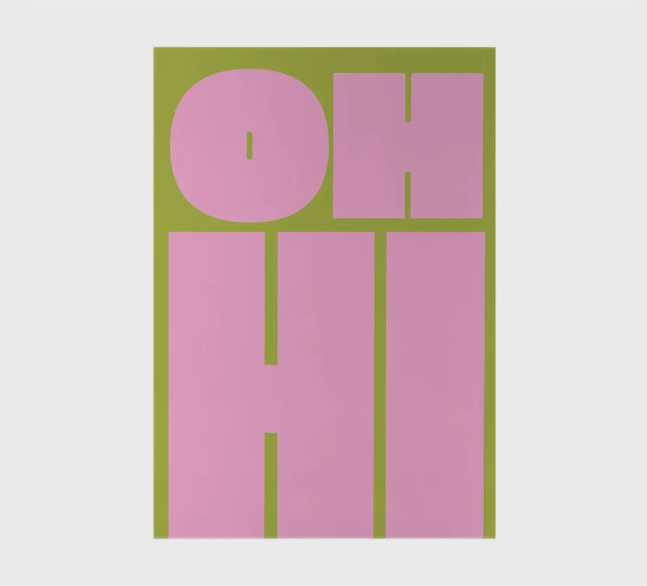 Kühne Retro-Typografie Gruß in Rosa und Grün Notizbuch von pdigitalprints