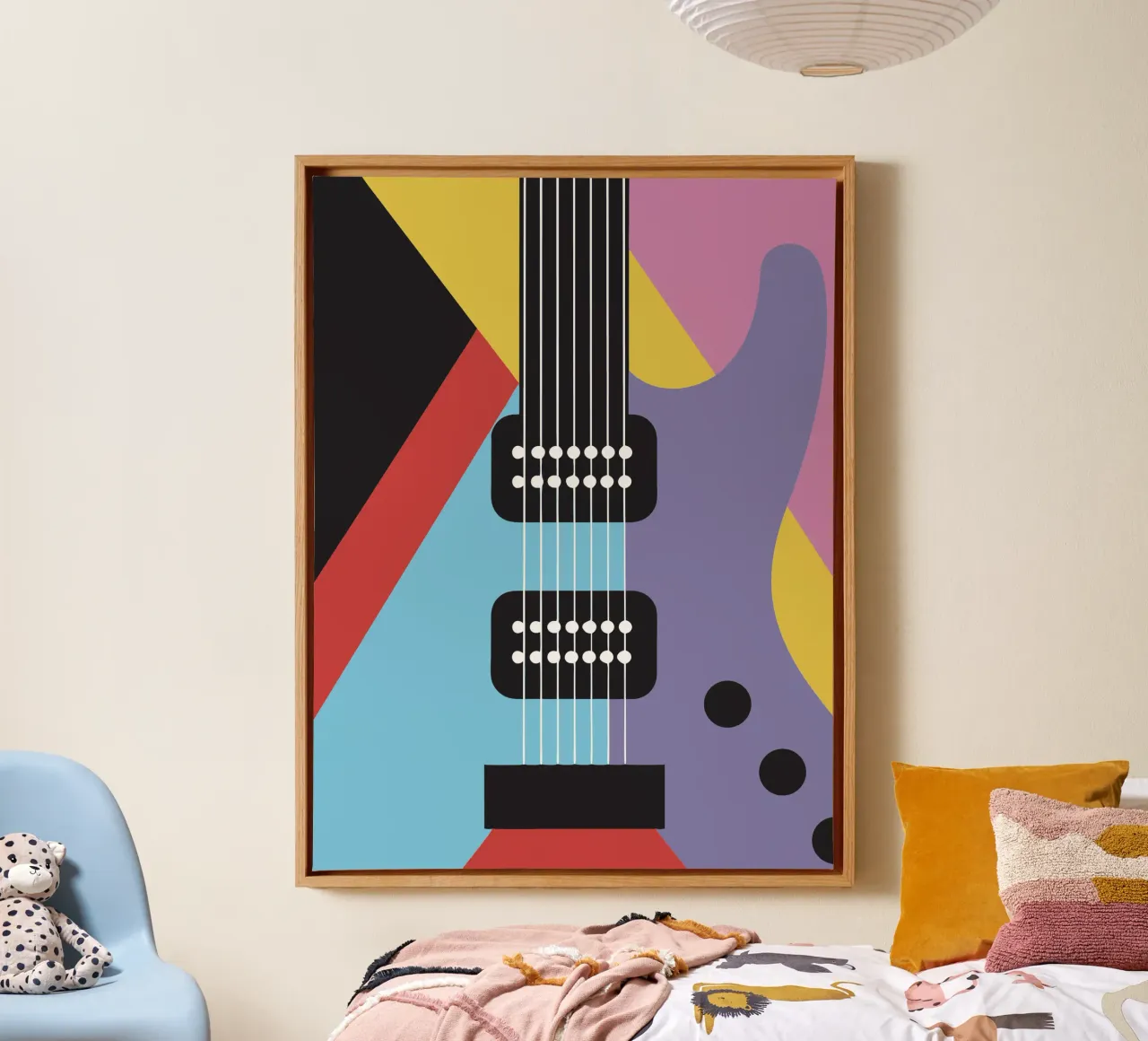 Elektrische gitaar canvas met Baklijst van LOOK DIFFERENT